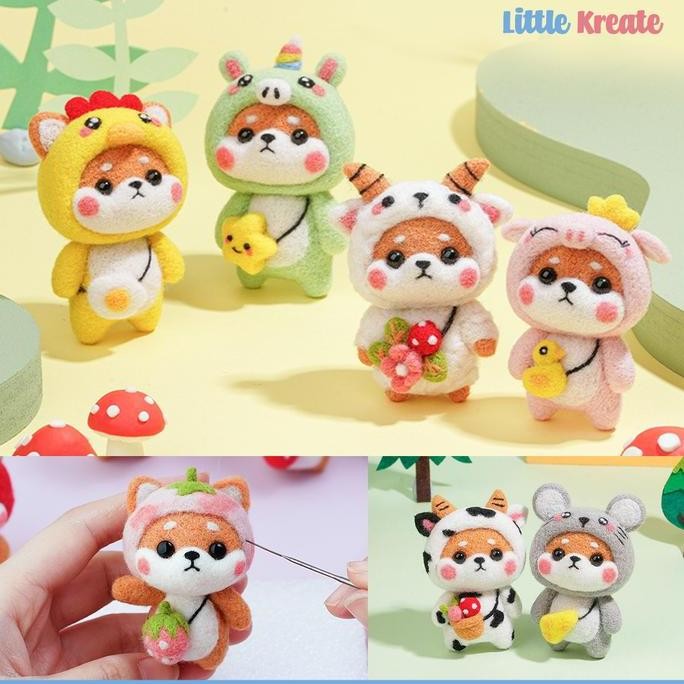 

Needle Felt Doll #05 - Little Kreate DIY Needle Felting Set - Wool Felt Handmade Craft Kit - Paket Felt Boneka Jarum Tusuk