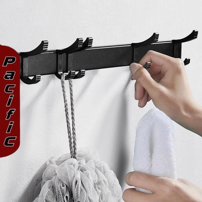 Promo Gantungan Serbaguna Baju Handuk Tempel Dinding Kamar Mandi Dapur Pintu Rumah Tanpa Paku Alumin