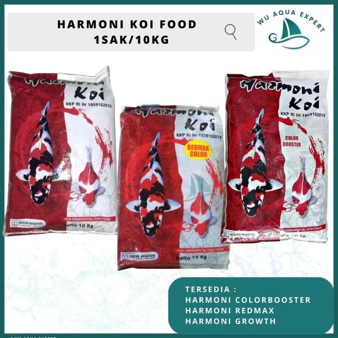 1 SAK 10 Kg HARMONI KOI GROWTH COLOR BOOSTER RED MAX 1mm/2mm/5mm/8mm Pertumbuhan Menutrisi Pakan/Pel