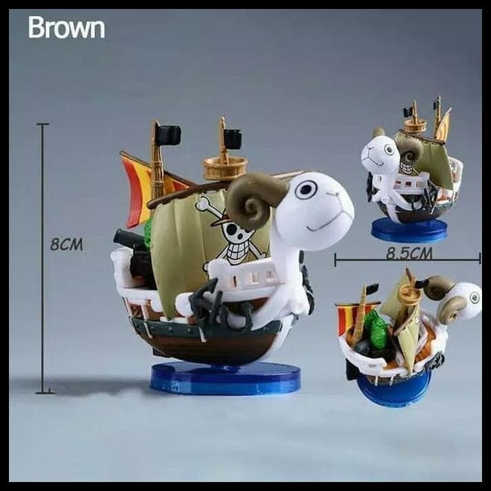 MINIATUR FIGURE KAPAL ONE PIECE LUFFY TOPI JERAMI SUNNY GO