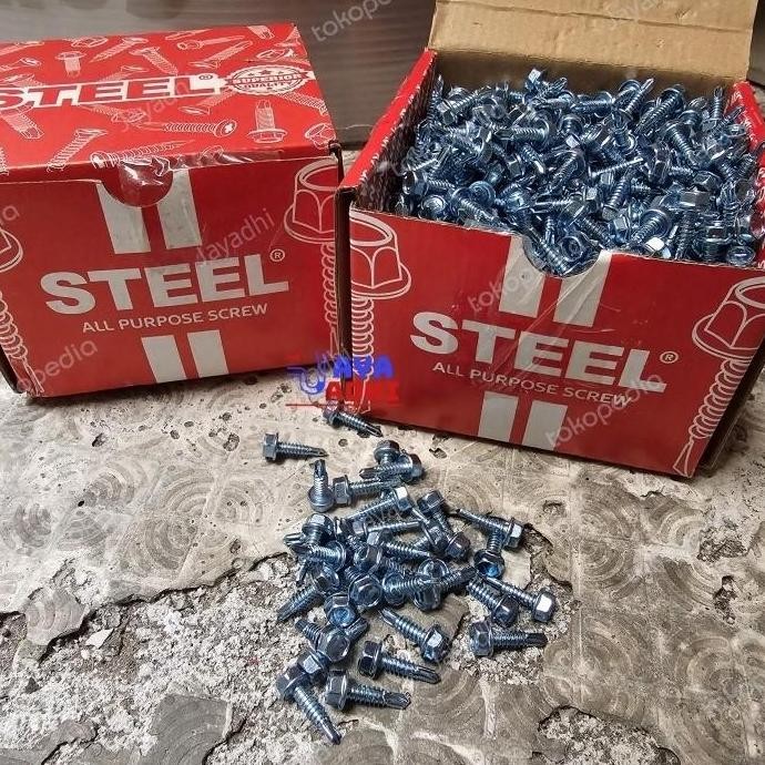 Driling SDS Skrup Baja Ringan 10x19 Sekrup STEEL (ex. PATTA) per dus