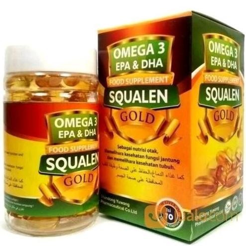 

Terlaris Omega 3 Squalen Gold Aljazira Minyak Ikan Plus Fish Oil Vitamin Otak Anak - 70 Softgel
