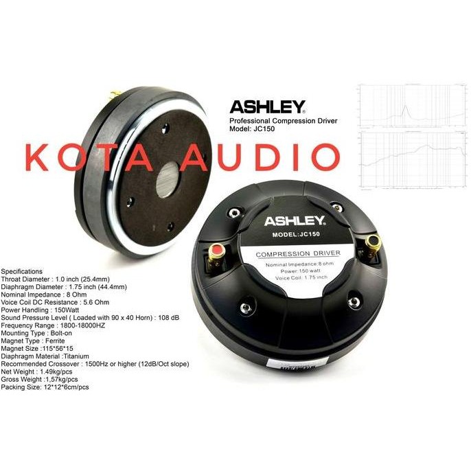 Tweeter Magnet Ashley Jc150 / Driver Tweeter Ashley Jc 150 Original New Stok