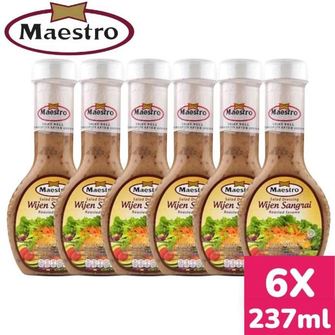 

Terlaris Maestro Salad Sayur Wijen Sangrai 237 Ml X 6 Botol Bpom Halal Bahan Selai Dressing