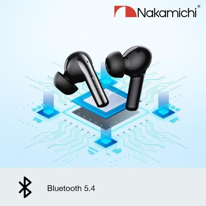 Nakamichi Tw016Enc Plus Black True Wireless Bluetooth 5.4 Gaming Earbuds Tws New Stok