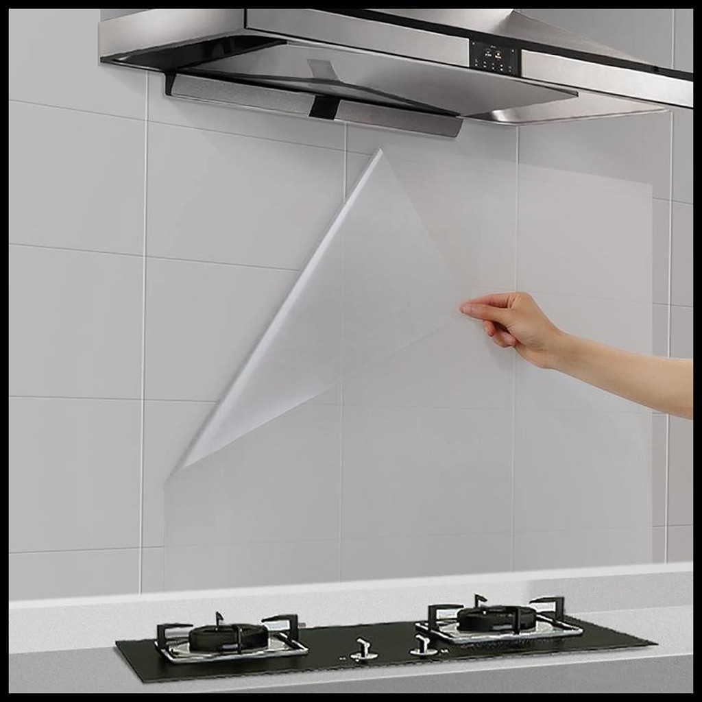 STIKER DINDING DAPUR ANTI MINYAK TRANSPARAN LAPISAN PEREKAT