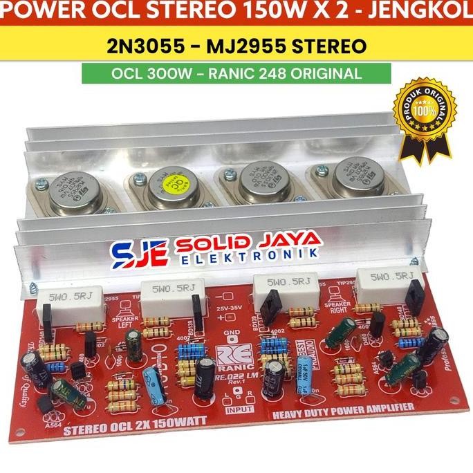 Kit Power Ocl 300W Stereo Jengkol 2N3055 Mj2955 - Power Amplifier Ocl Stereo 2X150W Tr Final Jengkol