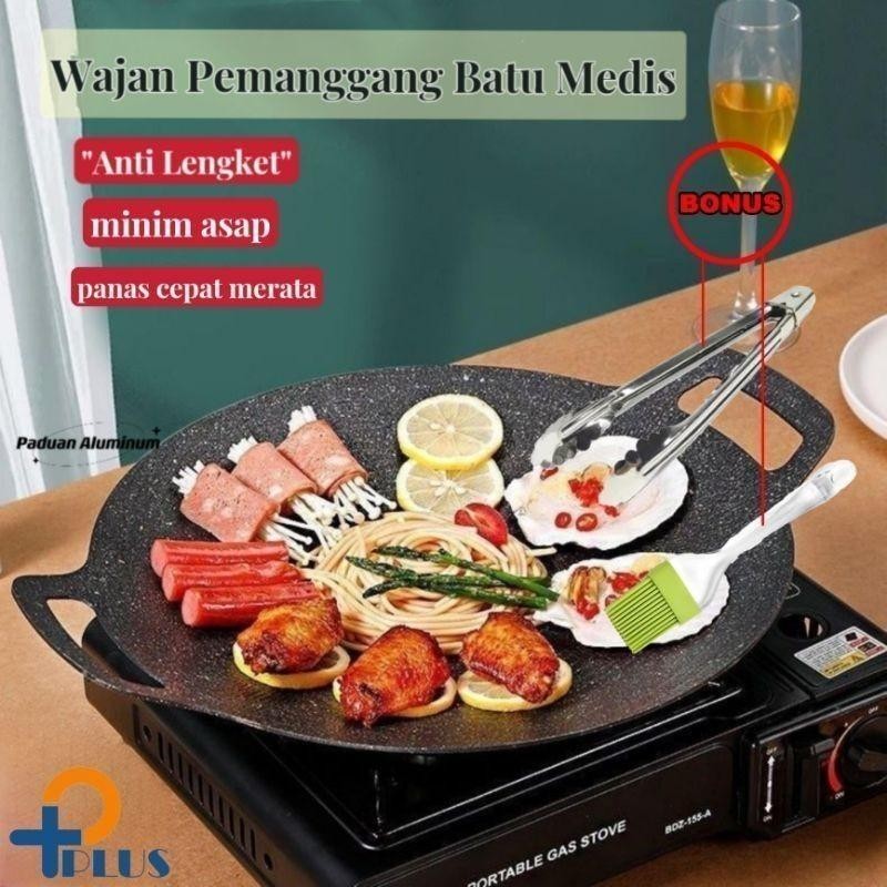 Hongzhuo Alat Pemanggang / Tempat Pemanggang Bulat Bbq Piring Pemanggang Diameter 32/34/38/40Cm
