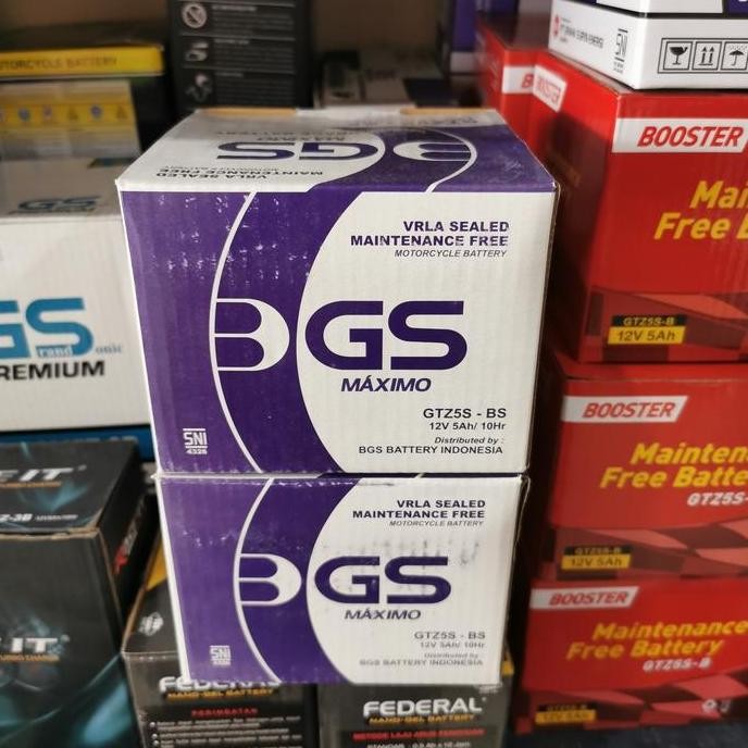 NEW AKI BATERAI KERING GS MAXIMO GTZ5S 12V 5AH BEAT MIO VIXION VARIO 110