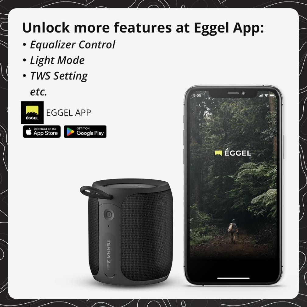 uk-12 fgh-56 Eggel Terra 3 Mini S 360 Waterproof Bluetooth Speaker Original Berkualitas