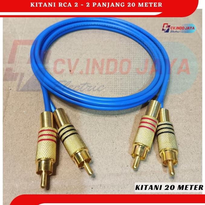 Kabel Rca 2 Ke 2 Audio Video Kabel Rca To Rca Dengan Jack Gold Panjang 10 Meter 15 Meter Dan 20 Mete