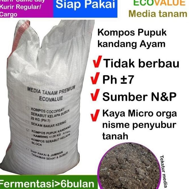

Terlaris Kompos Pupuk Kandang Ayam Ecovalue Fermented 20 Liter (Kurir Instant)