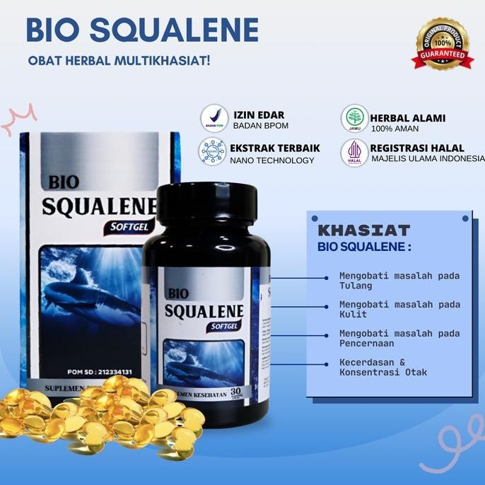 

Terlaris Bio Squalene Vitamin Vit D3 1000 Iu Omega 3 Minyak Hati Ikan Hiu