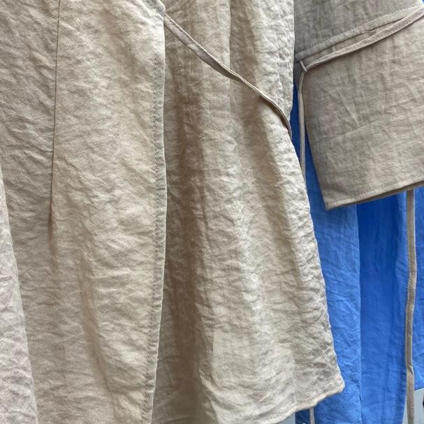 Ready Dress Kimono Tali Pinggang Lengan Panjang Bahan Kringkel