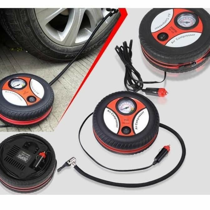 Air Compressor Portable 12V Pompa Angin Bulat Ban Mobil Pompa Ban