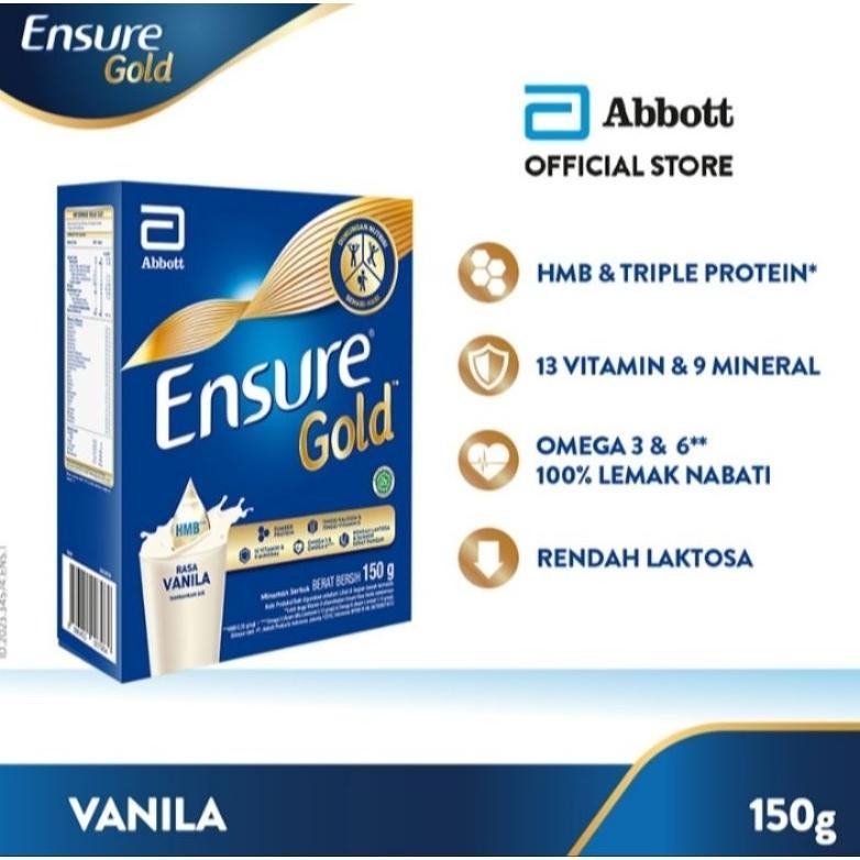 

ENSURE GOLD VANILA 150g FREE BUBLE WRAP + KARDUS EXP 2026 nUg