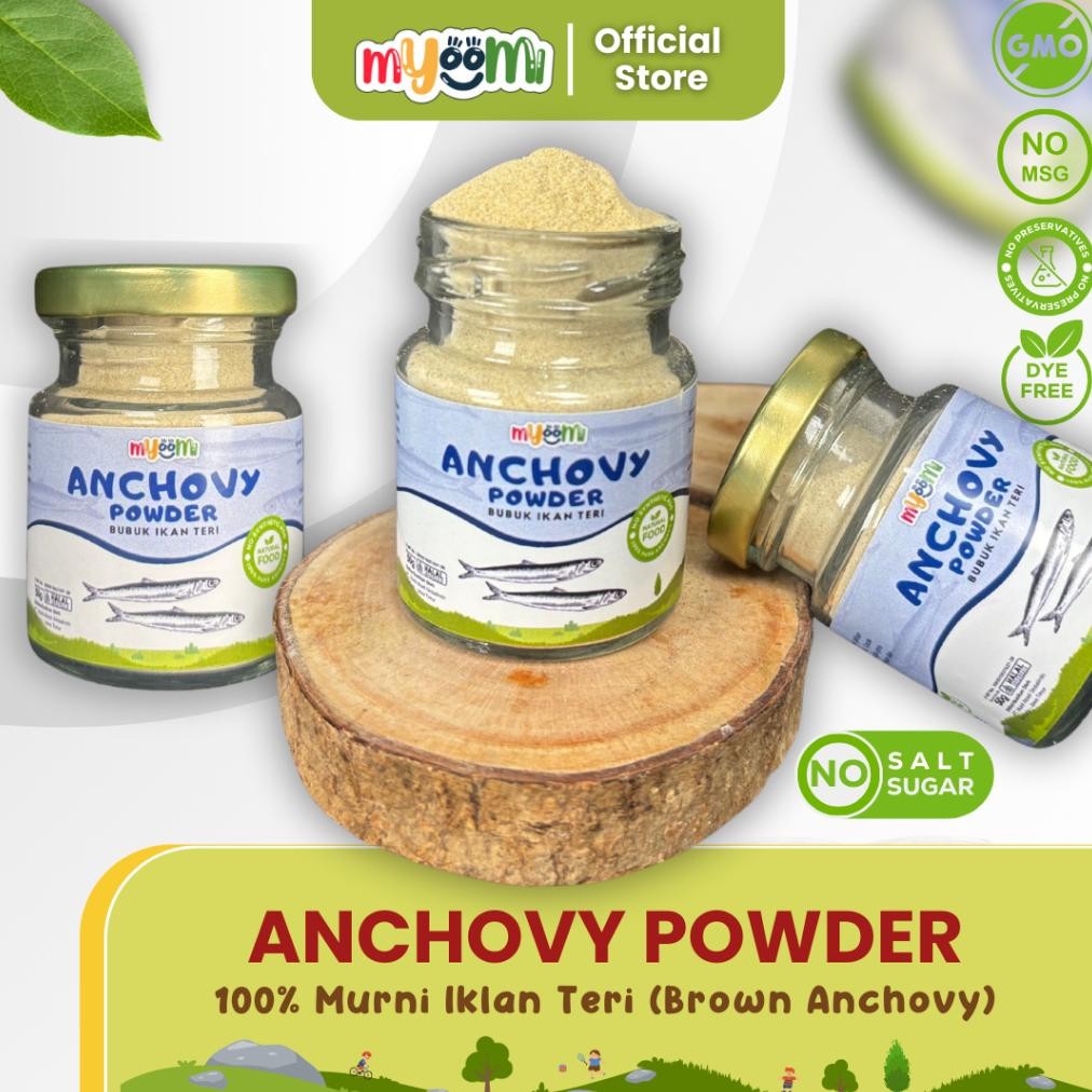 

Myoomi Anchovy Powder Bubuk Ikan Teri 50gr | Bubuk Teri Mpasi Halal | Brown Anchovy Powder nUg