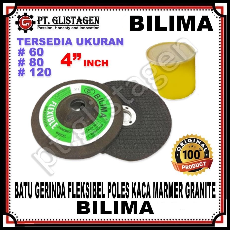BILIMA BATU GERINDA FLEKSIBEL POLES KACA MARMER, GRANIT 4" (ORIGINAL)