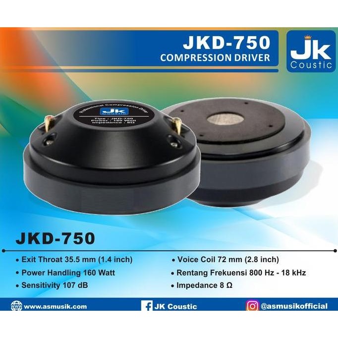 Driver Jkd 750B Jk Coustic Tweeter Jkd 750 Besi New Stok