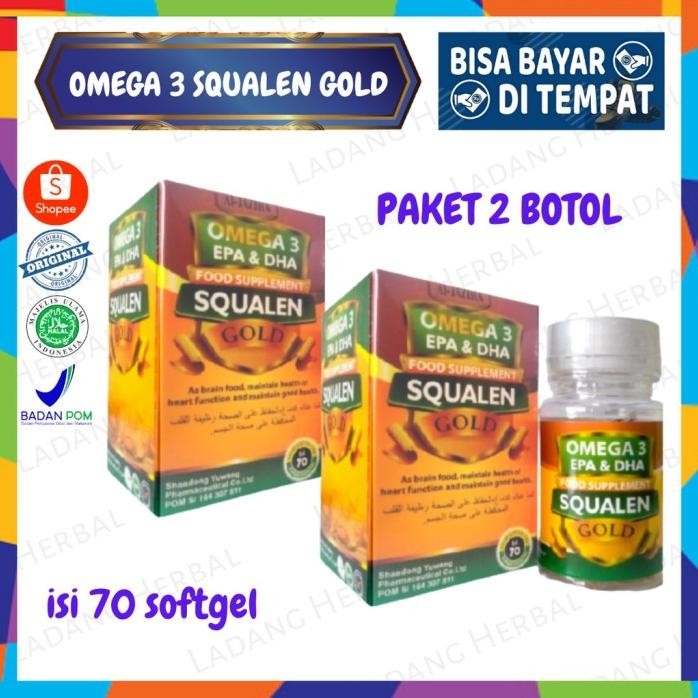 

Terlaris Paket 2 Botol Omega 3 Squalen Gold Aljazira Minyak Ikan Plus Fish Oil Vitamin Otak Anak - 70 Softgel - Omega 3 Squalen Gold Aljazira Minyak Ikan Plus Fish Oil Vitamin Otak Anak - 70 Softgel