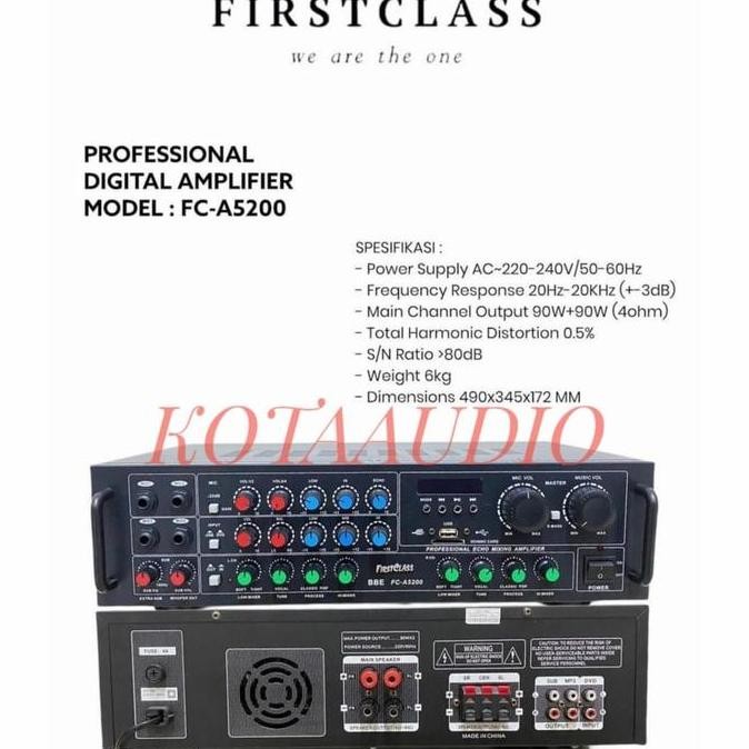Amplifier Firstclass Fc A5200 / Fca5200 / Fca 5200 / Fc A 5200 Usb Sd New Stok