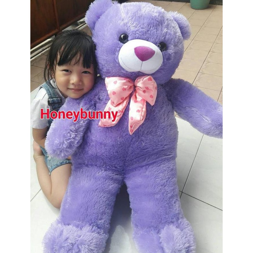 Boneka teddy bear ungu jumbo