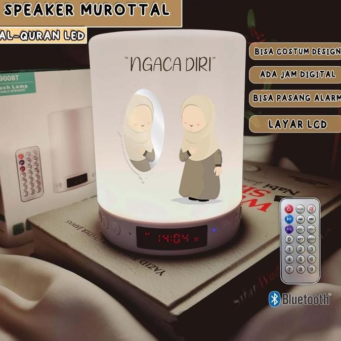 [Cod]Speaker Alquran,Speaker Murottal Alquran Led Jam & Alarm Lengkap 16Gb New Stok