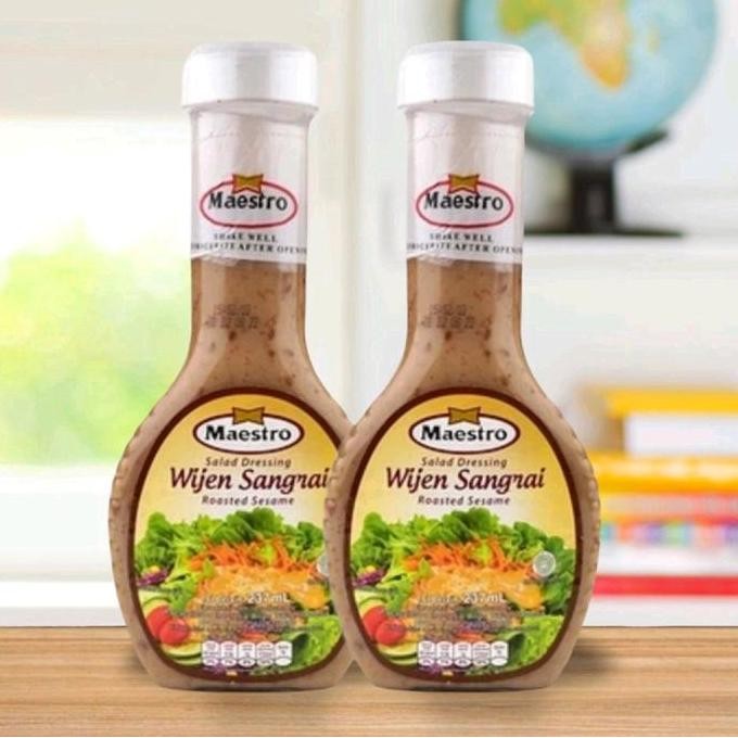 

Terlaris Maestro Salad Dressing Wijen Sangrai 237 Ml X 2 (Paket 2 Botol) Bahan Selai Roasted Sesame Maestro Wijen