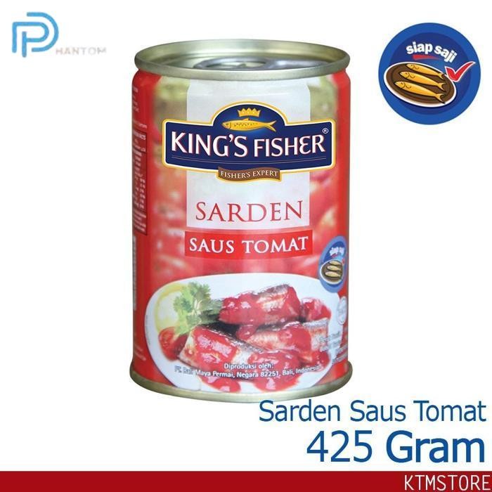 

BARU KTMSTORE KING'S FISHER SARDEN SAUS TOMAT 425G MAKANAN KALENG KINGS FISHER