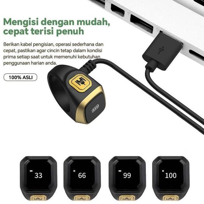 Muslim Iqibla Zikr Ring Tasbih Digital Tasbih Smart Iqibla Ring Iqibla Ring Tasbih Digital Bluetooth