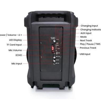 Speaker Bluetooth Simbadda Cst 808N Bonus 2 Mic Kabel Dan Wireless New Stok