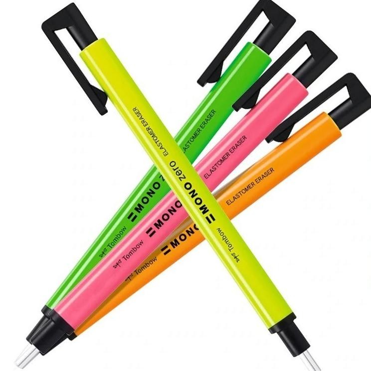 

RB TOMBOW ERASER MONO ZERO BLACK , SILVER & NEON 2.3mm(bulat)