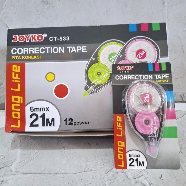 

RB (12 Pcs) Tipex Roll Joyko CT-533 21 Meter