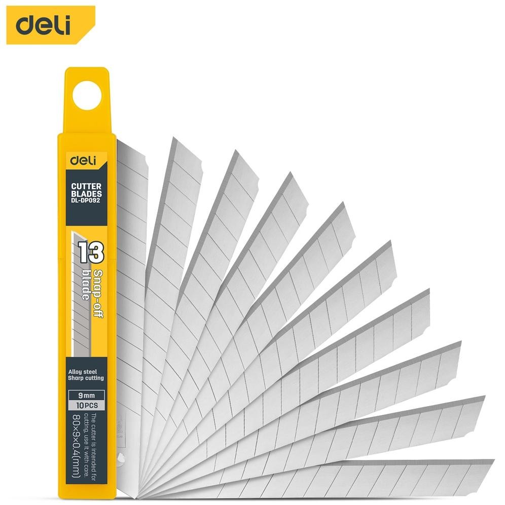 

ready deli utility knife blade / refill isi pisau cutter 10 pcs 9mm edl-dp092 {terbaru/terlaris/tergcor/kekinian}