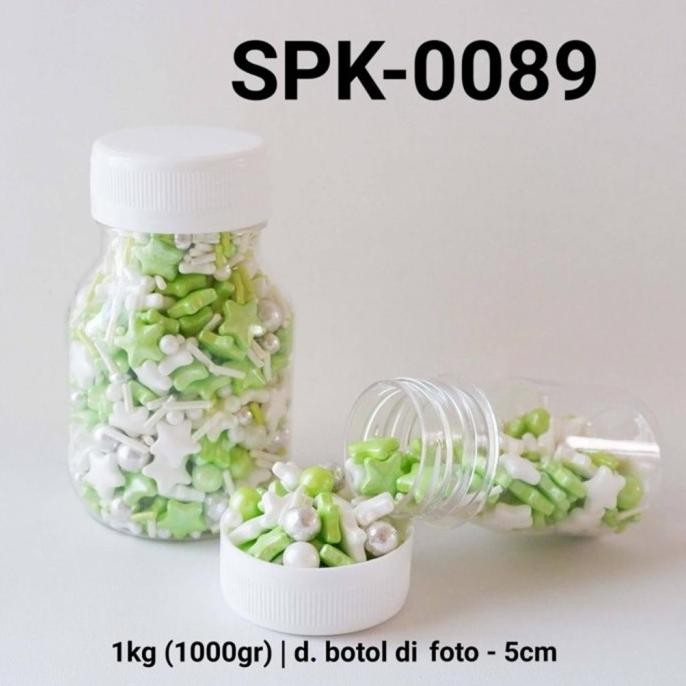 

.........] SPK-0089 Sprinkles sprinkle sprinkel 1kg 1 kilo bintang hijau putih
