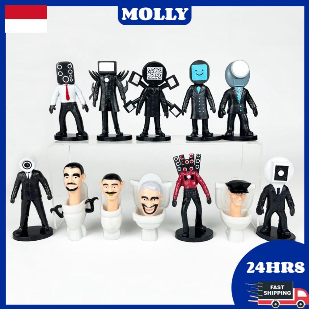 ''Terlaris" Mainan Skibidi Toilet Siren Head Figure Pajangan Koleksi Mainan Boneka Tipe Monitor Spea