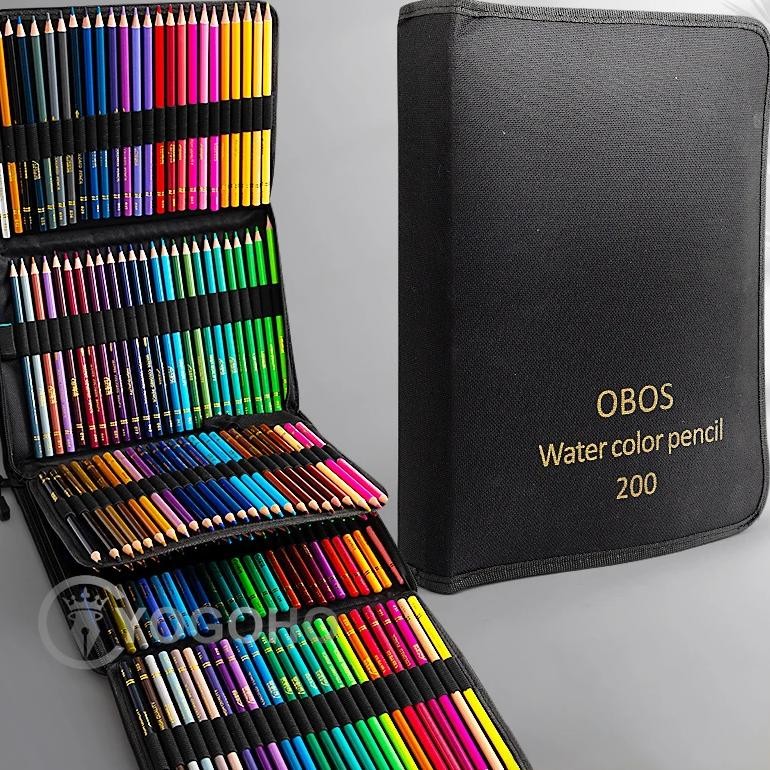 

200/120/72/48 Colors Colored Pencil With Cloth Bag Professional Pastel Drawing Pencils Colour Pencils Art Supplies For Artist