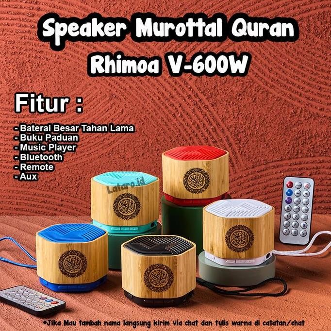 Rhimoa Speaker Al-Qur'An 30 Juz V600Lw V600W V600K V600Pb V600Mini V600Lamp New Stok