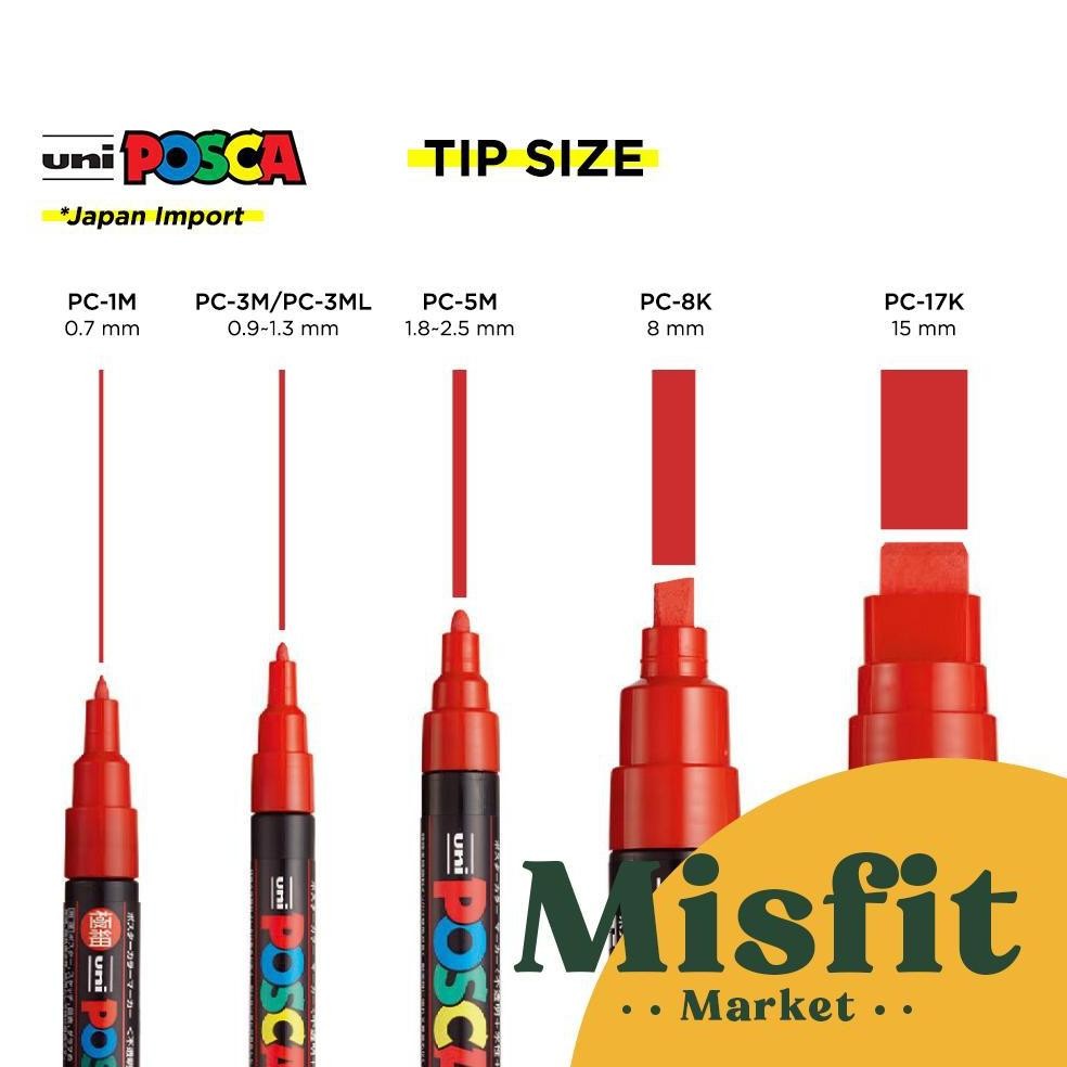 

RB POSCA PC-17K Extra Broad Tip 15mm Paint Marker Acrylic Spidol Warna