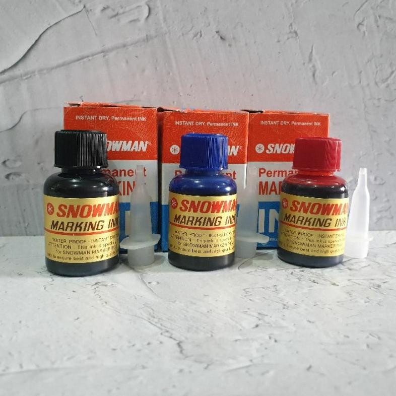 

RB Tinta Spidol Permanent Snowman Warna Hitam/Biru/Merah