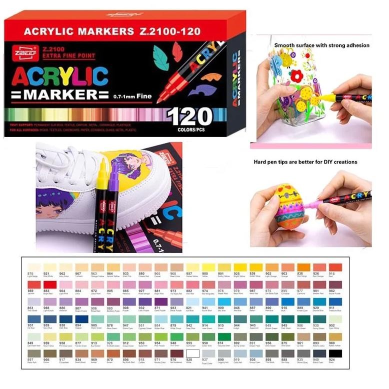 

60/84/120 Colors Acrylic Paint Pens Set Marker Pen Markers Artist Rock Painting Glass Ceramic Fabric Diy Card Making Art Supplie
