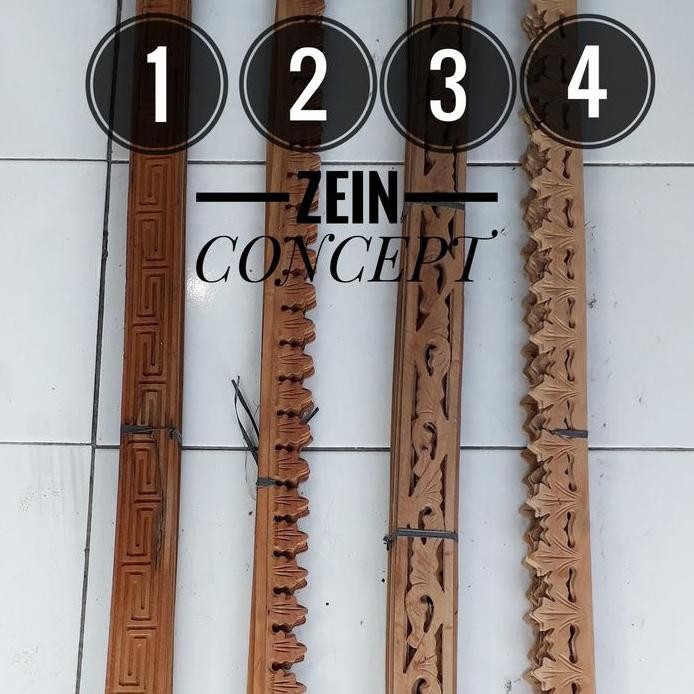 Terlaris Lis Kayu Ukir-Lis Pigura-Lis Aquarium-Hiasan Dinding Paket Isi 10Pcs