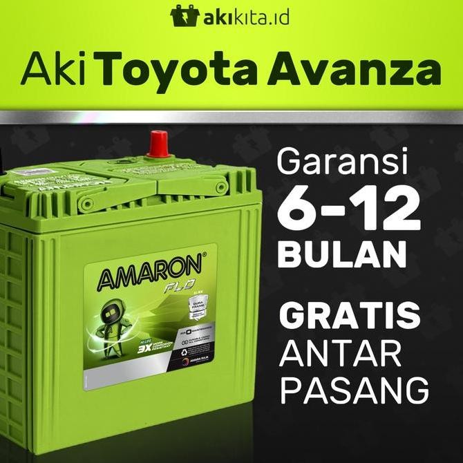 Aki Mobil Toyota Avanza Amaron 12V 35 Ah - 45 Ah Gratis Pemasangan Aki