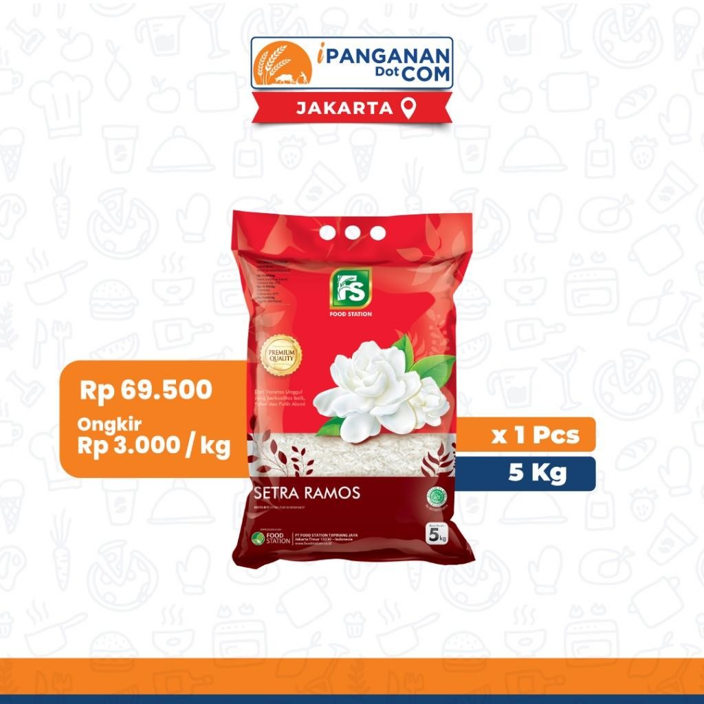 

NEW PRODUCT BERAS PREMIUM FOOD STATION MELATI SETRA RAMOS 5 KG - JKT NATURES TOUCH.