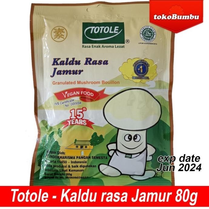 

best produk] Totole Kaldu Rasa Jamur 80gr Halal Vegan