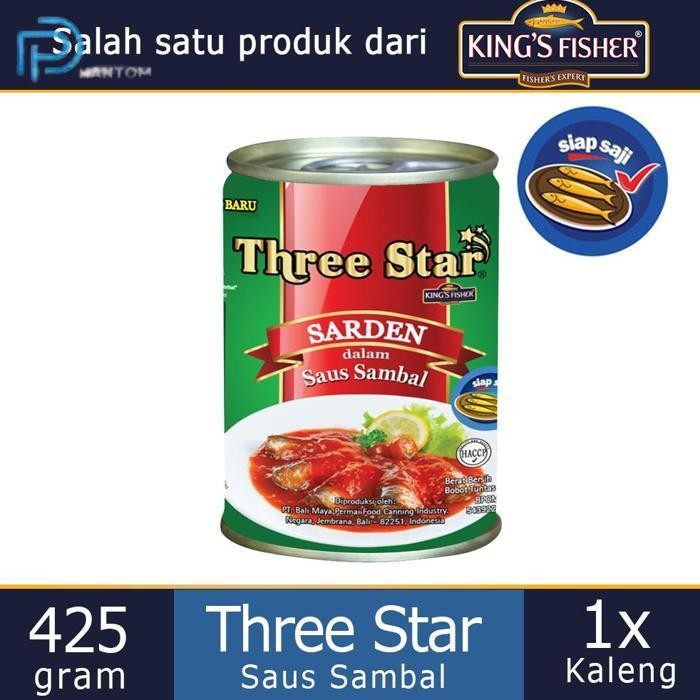 

BARU KTMSTORE THREE STAR SARDEN SAUS SAMBAL MAKANAN KALENG 425G