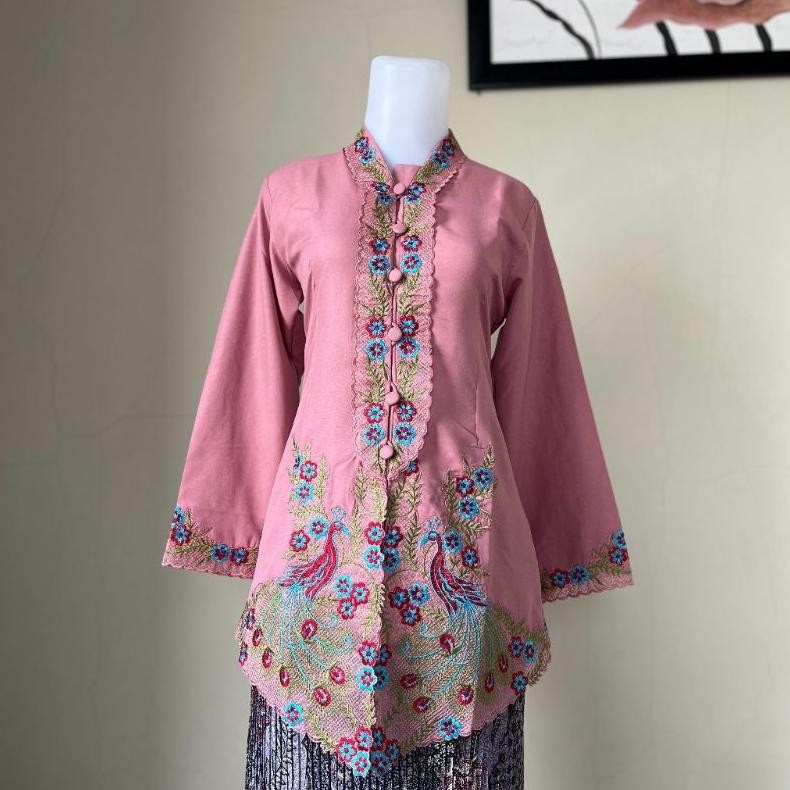 SY Nozamstore~Kebaya Modern Bordir Bunga Merak/Kebaya Modern/Kebaya Encim/Kebaya Nyonya/Kebaya Bordi