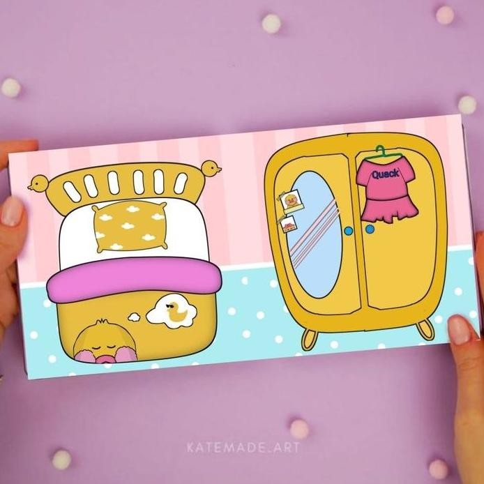 DLC - PAPER DUCK VIRAL BEBEK KERTAS MAINAN BUSY BOOK BUKU AKTIFITAS ANAK