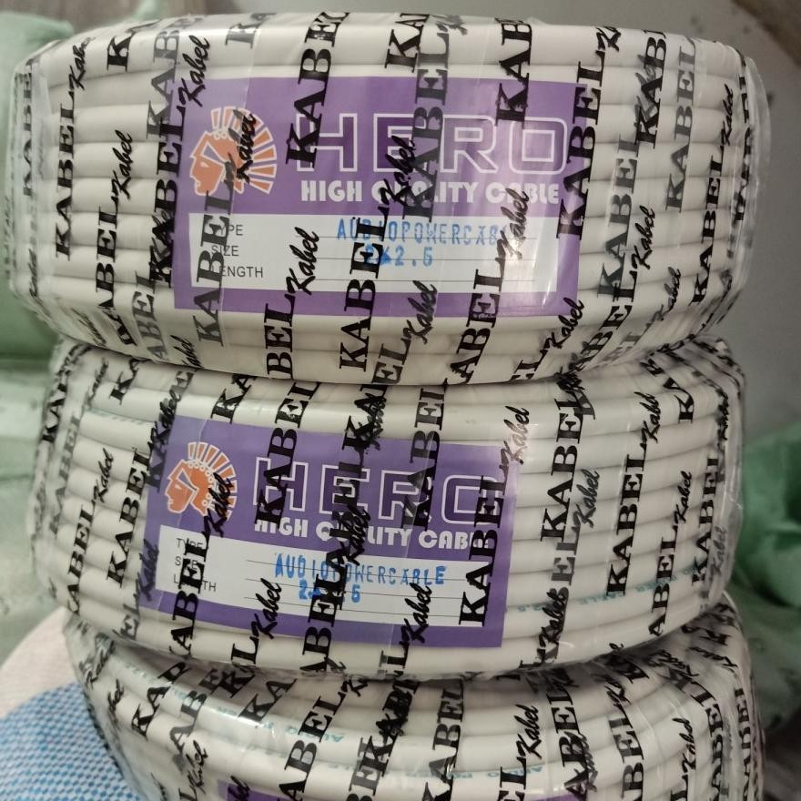 KABEL LISTRIK NYM 2x2.5 mm Hero 50 Meter