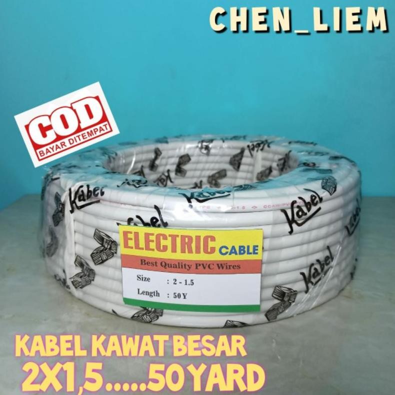Kabel listrik Nym 2x1,5 ELECKTRIC/Kabel kawat besar 50yard